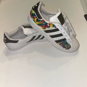 Painted Multiple Color Adidas Superstars